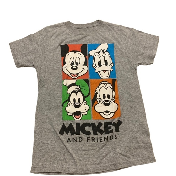 Disney Mickey and Friends Gray T-Shirt Size Large Mickey Donald Goofy Pluto - Picture 6 of 6
